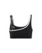Asymmetric Sports Bra - Black