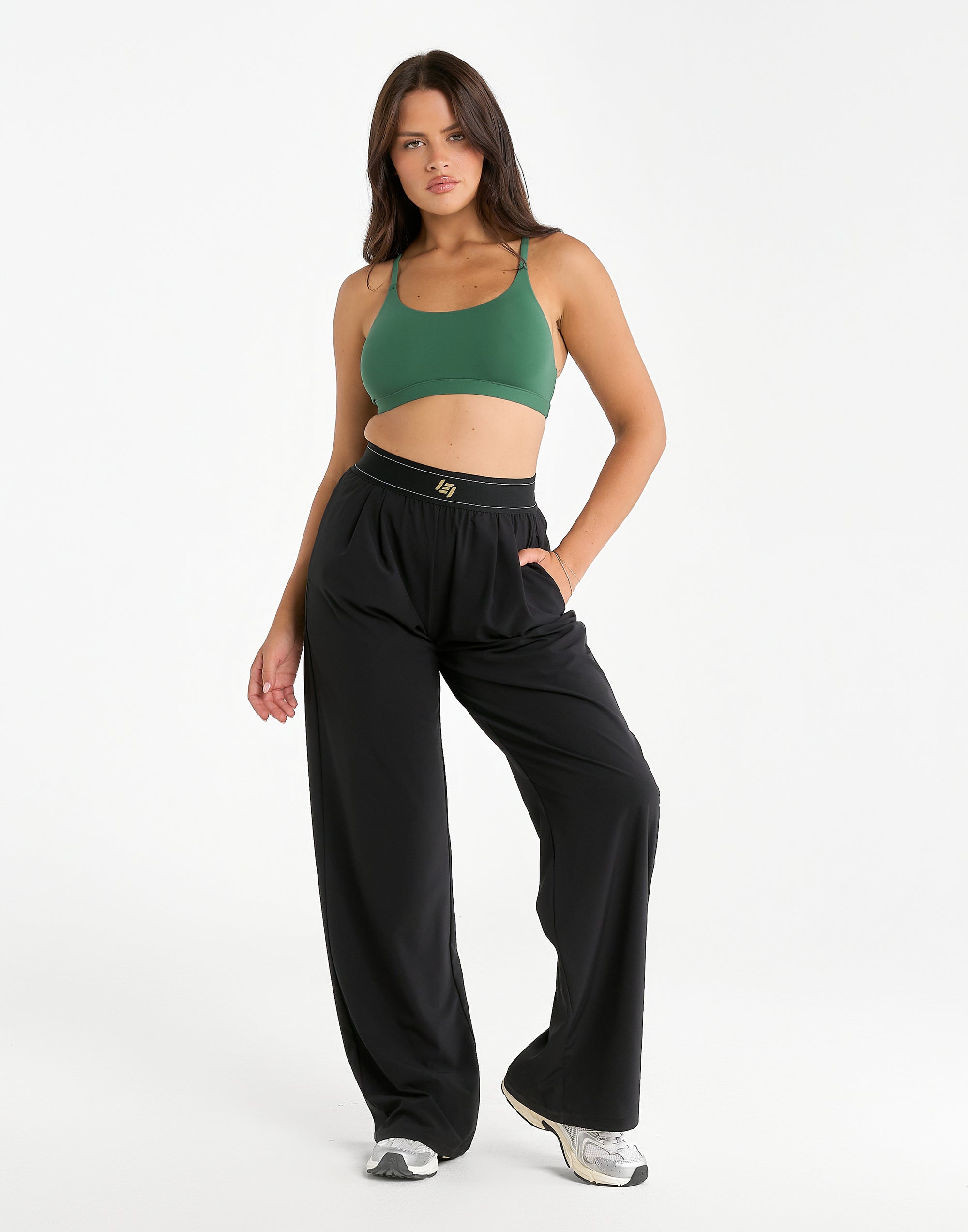 Elemental Raceback Scoop Bralette - Green