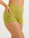 Lycra Invisible Scrunch Pocket Shorts - Olive
