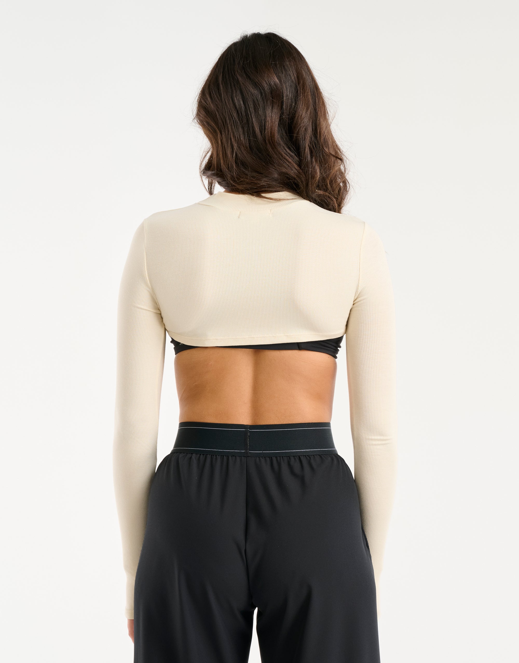 Echt Ribbed High Cut Long Sleeve - Taupe