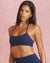 Lycra Seamless Halter Bra - Navy