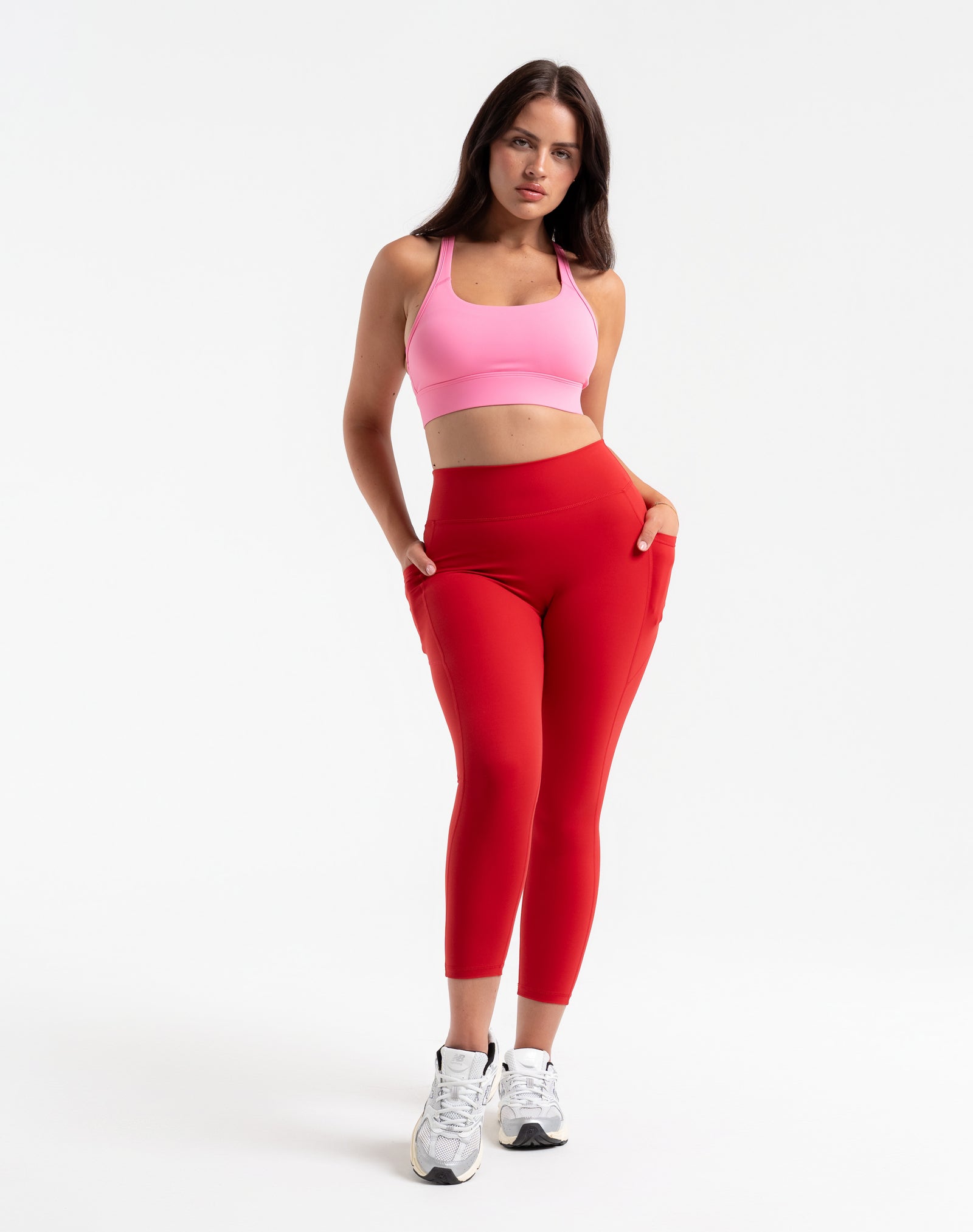 Ascend Pocket Leggings 23" - Scarlet Red