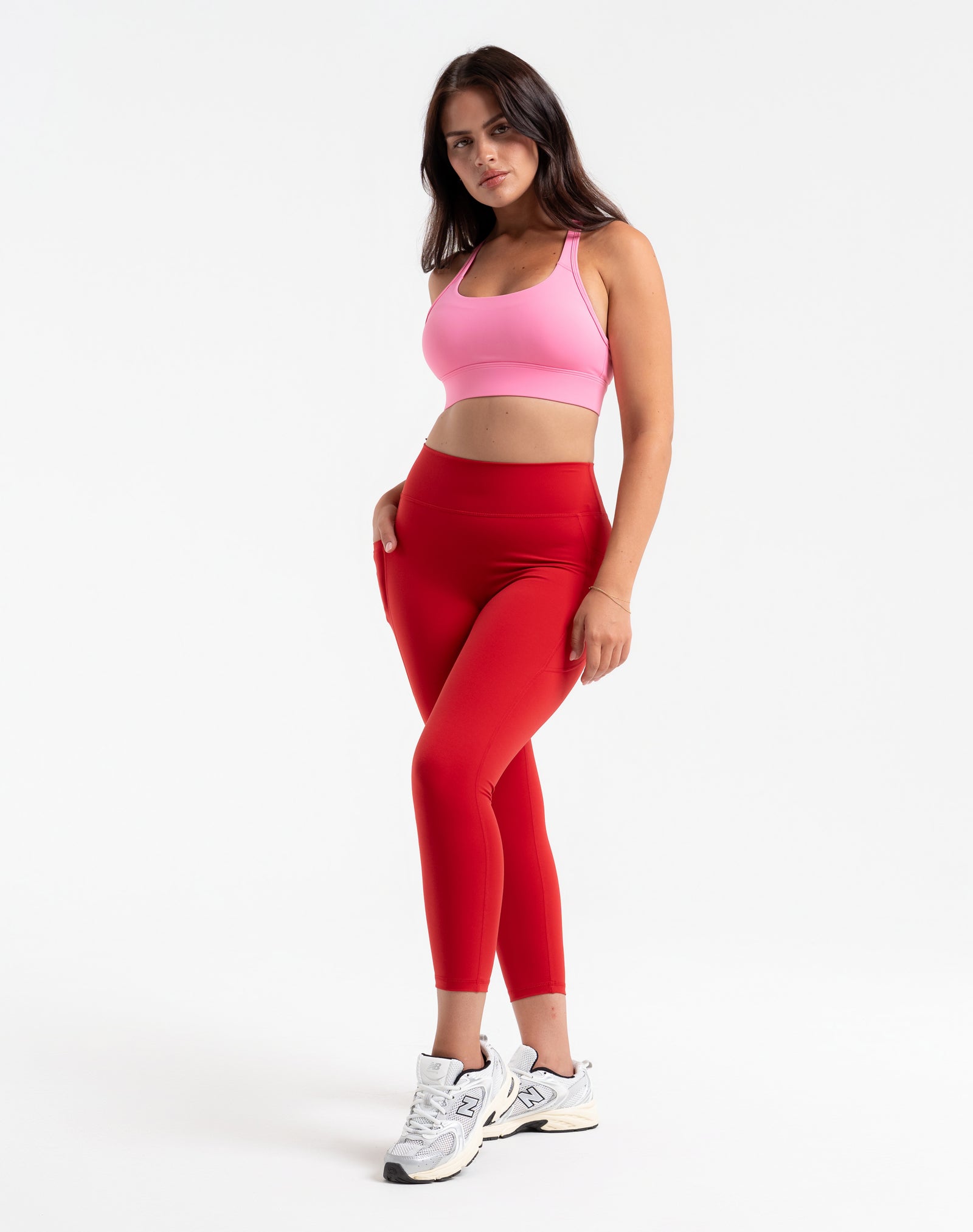 Ascend Pocket Leggings 23" - Scarlet Red