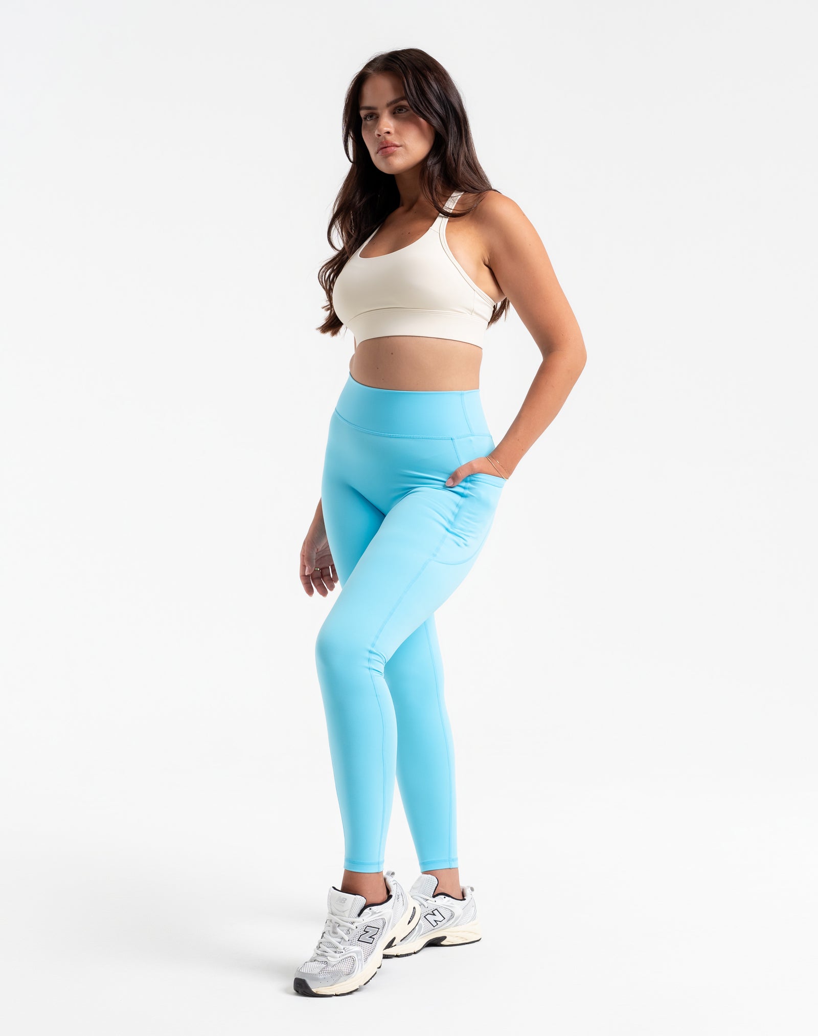 Ascend Pocket Leggings 28" - Baby Blue