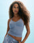 Pulse Halter Tank - Washed Blue