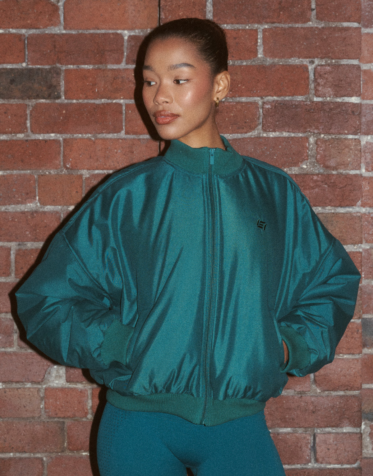 Tempo Pulse Bomber Jacket - Teal