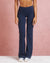 Lycra Invisible Scrunch Straight Leg Pant - Navy