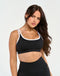 Asymmetric Sports Bra - Black