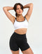 Asymmetric Sports Bra - White