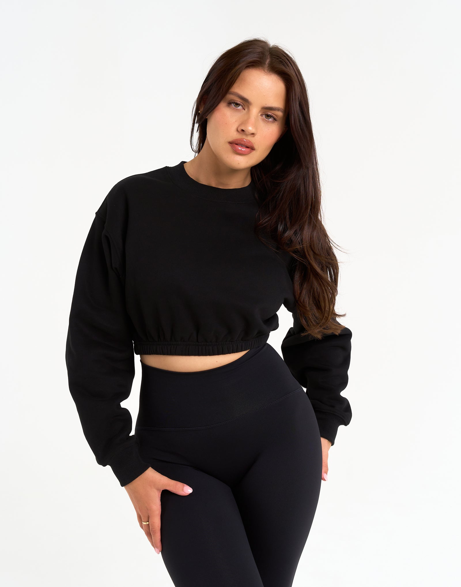 Esteem Cropped Sweater - Black