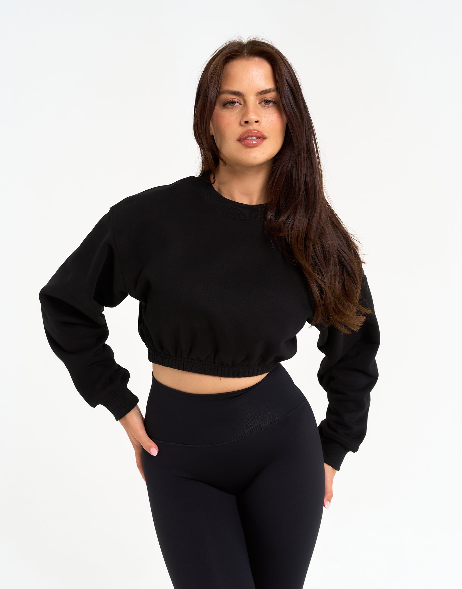 Esteem Cropped Sweater - Black