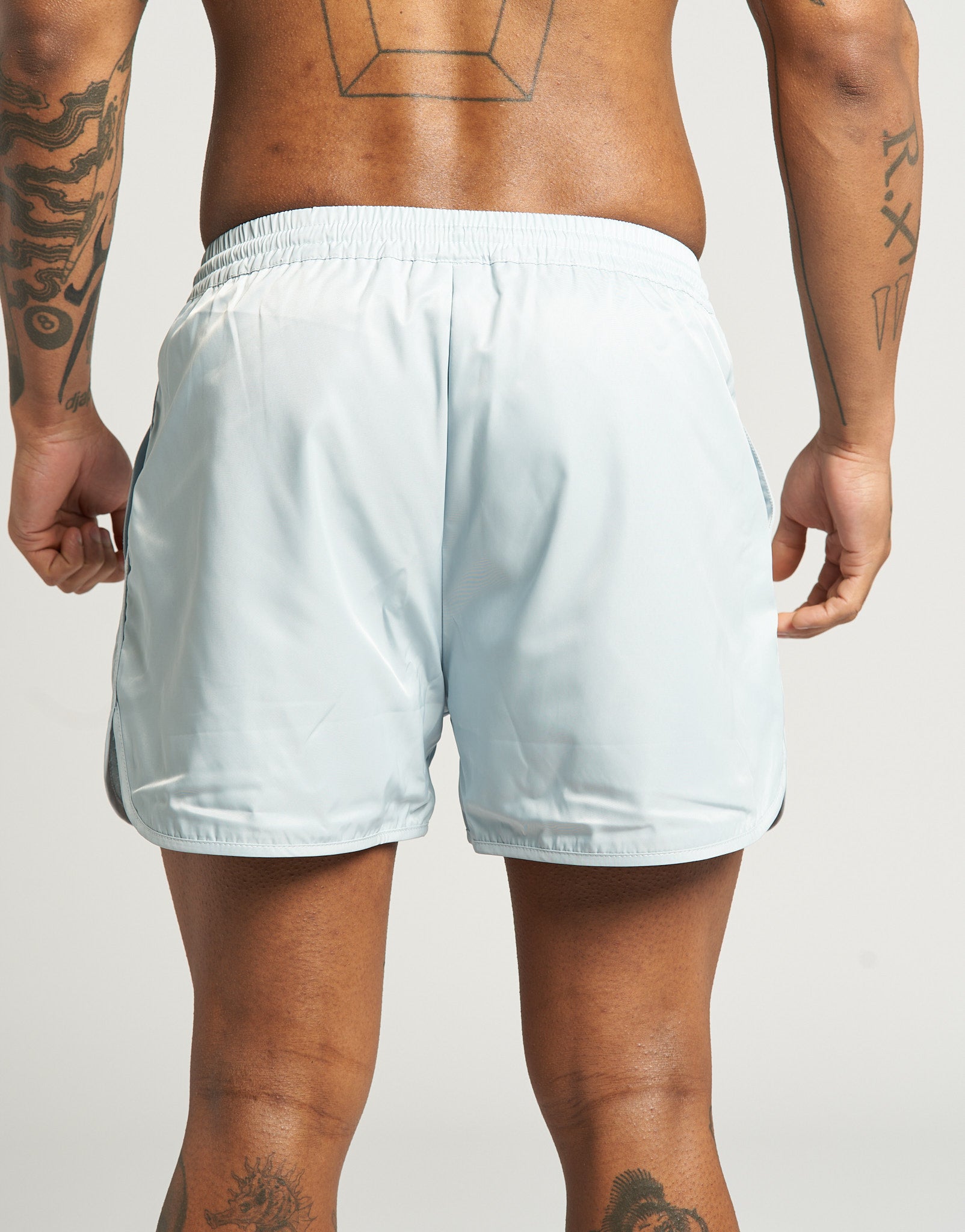 Script Shorts - Light Blue