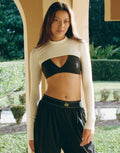 Echt Ribbed High Cut Long Sleeve - White