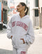 College Combed Fleece Zip-Up Hoodie - Grey Marle