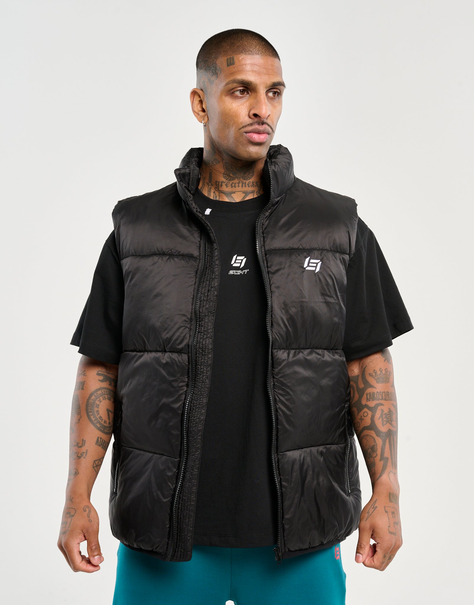 Echt Dart Puffer Vest - Black