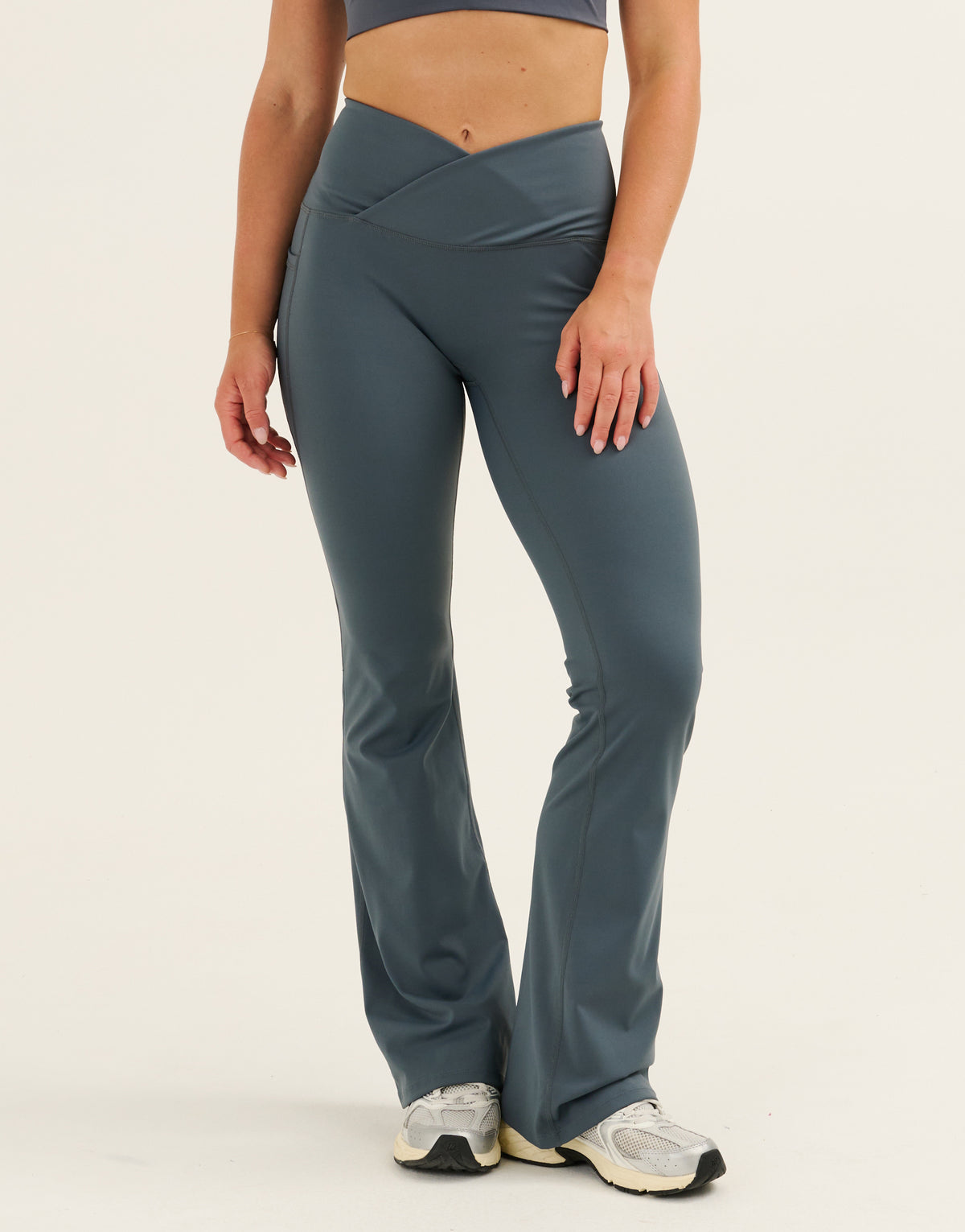 Nova Lycra® Flare Leggings - Storm Grey
