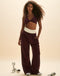 Elemental Wide Leg Sweatpants - Blackberry