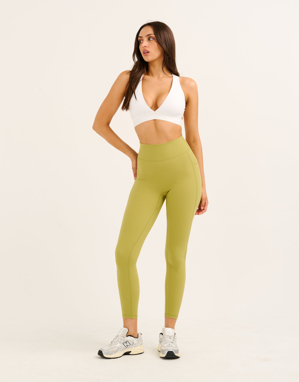 Ascend Pocket Leggings 25" - Olive