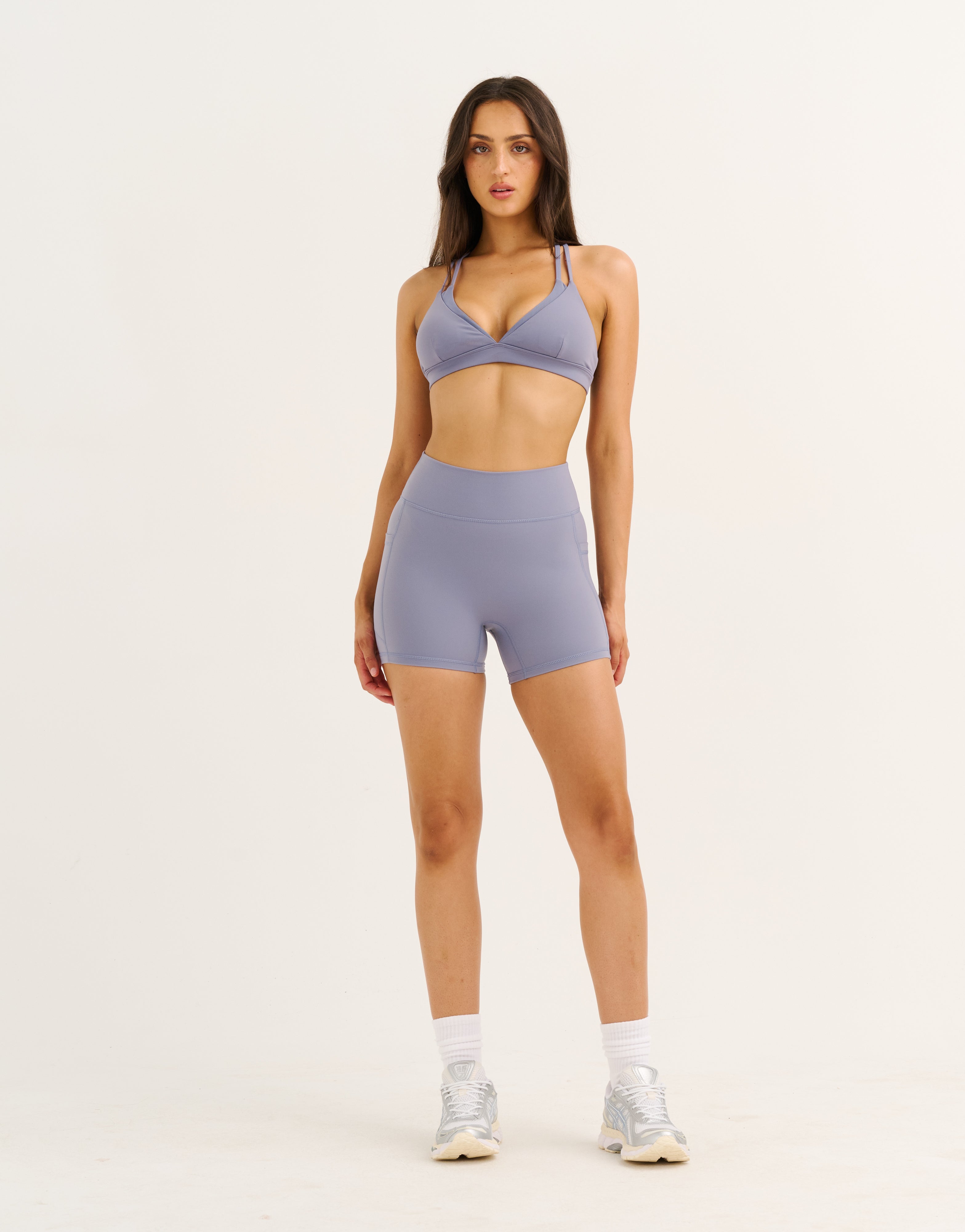 Ascend Pocket Shorts 4" - Washed Blue