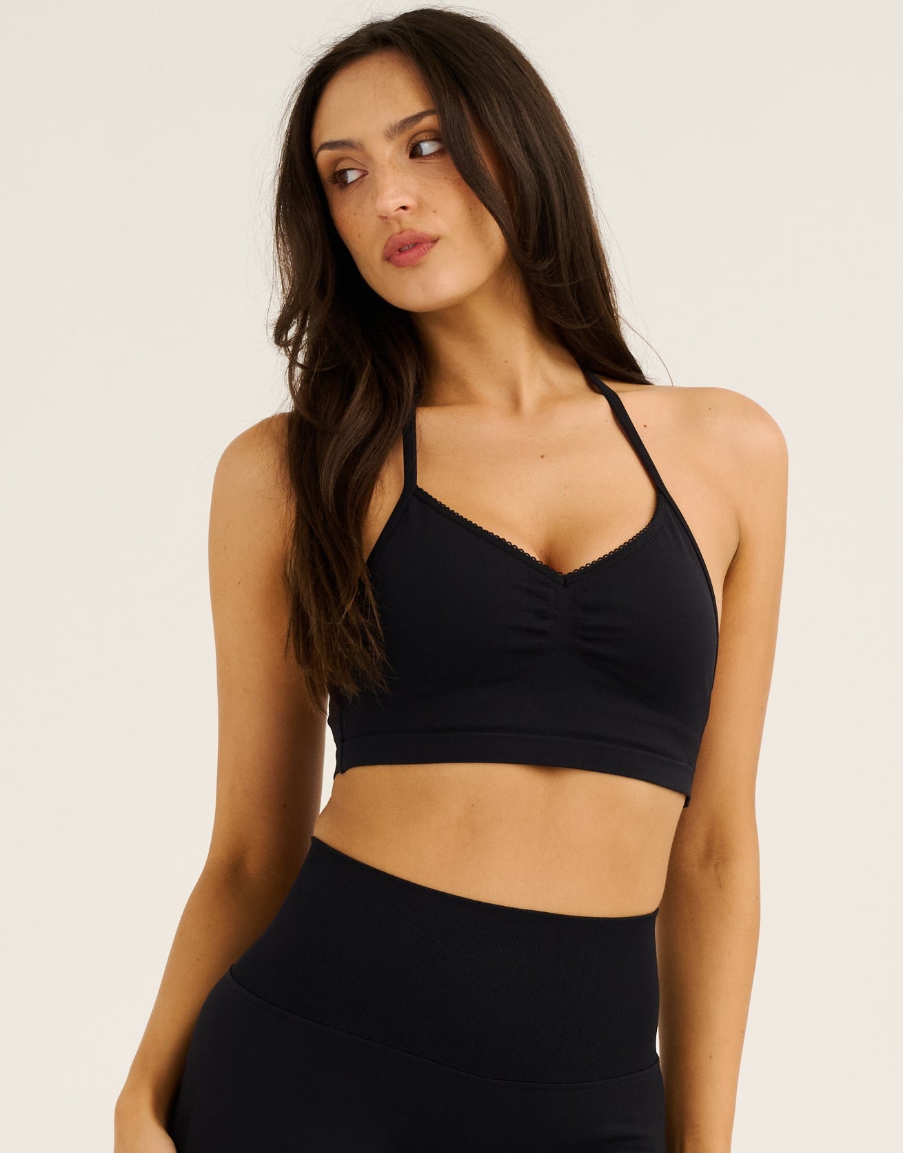 Pulse Halter Sports Bra - Black