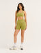 Arise Scrunch Mid-Waist Shorts - Olive