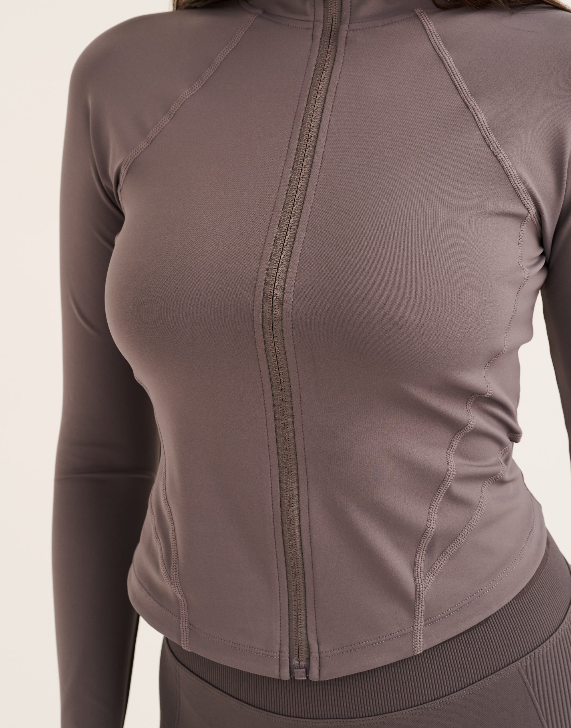 Athlete Crop Jacket - Slate