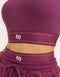 Bubble Banded Top - Blackberry