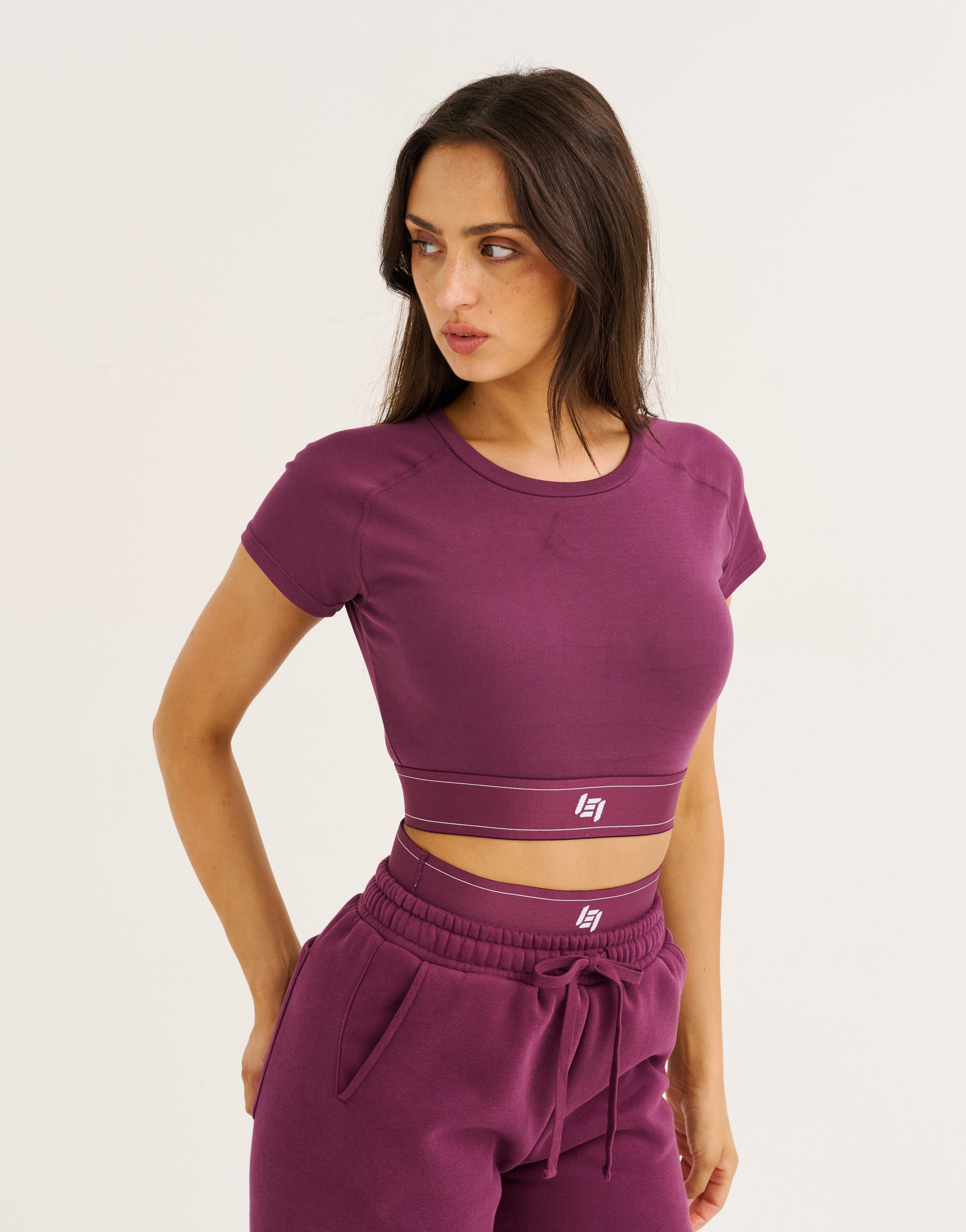 Bubble Banded Top - Blackberry