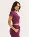 Bubble Banded Top - Blackberry