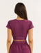 Bubble Banded Top - Blackberry