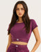 Bubble Banded Top - Blackberry