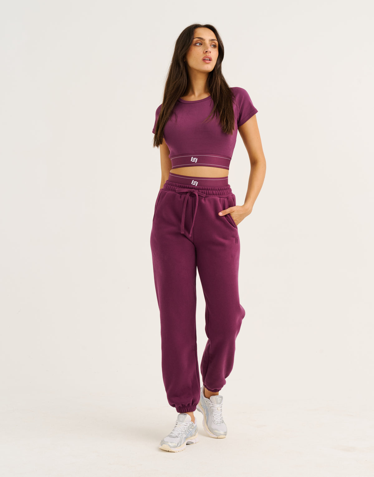 Bubble Banded Top - Blackberry