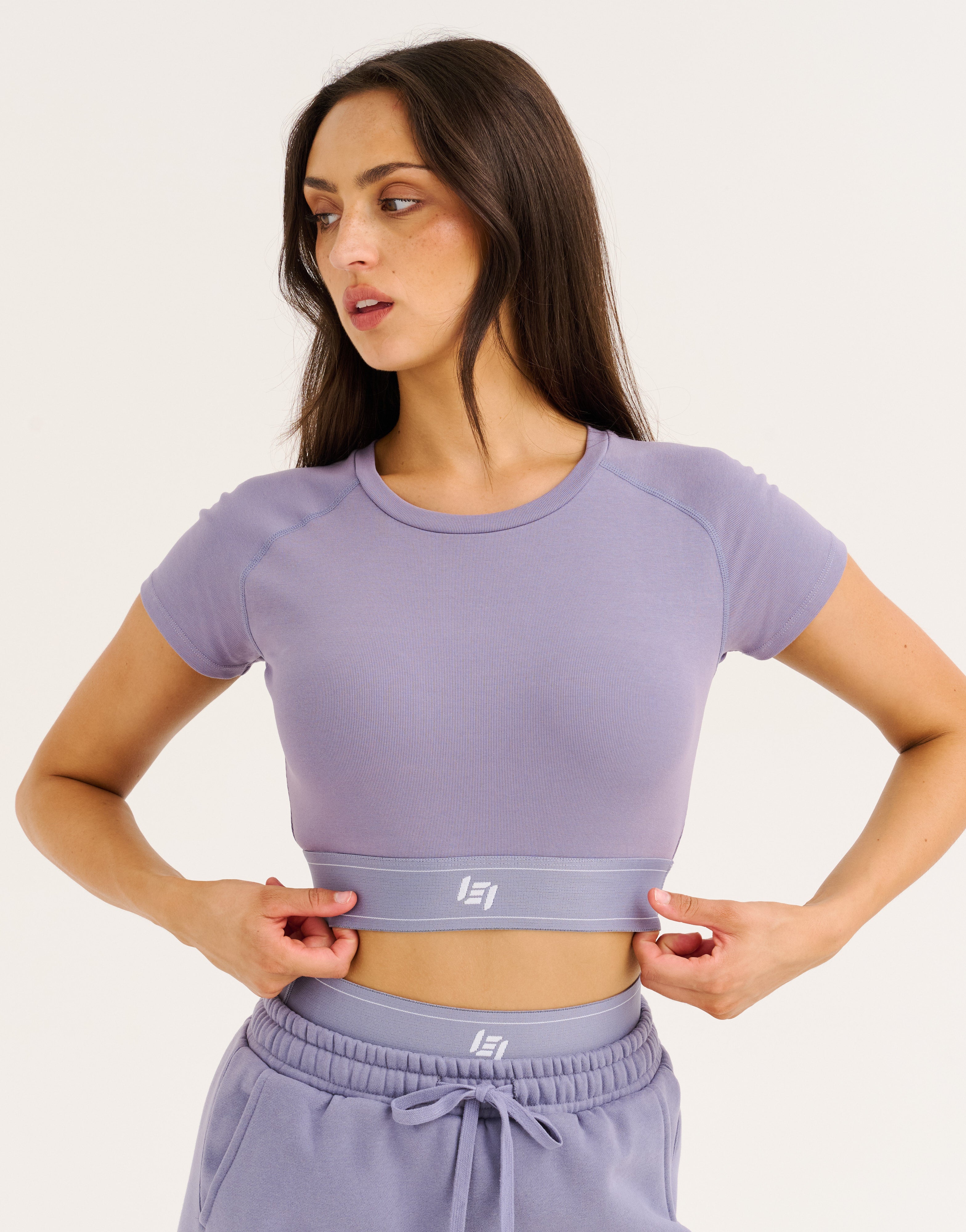 Bubble Banded Top - Washed Blue