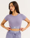 Bubble Banded Top - Washed Blue