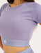 Bubble Banded Top - Washed Blue