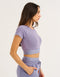 Bubble Banded Top - Washed Blue