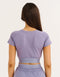 Bubble Banded Top - Washed Blue