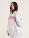 College Combed Fleece Zip-Up Hoodie - Grey Marle