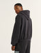 College Combed Fleece Zip-Up Hoodie - Phantom Black