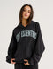 College Combed Fleece Zip-Up Hoodie - Phantom Black