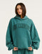 College Combed Fleece Hoodie - Teal