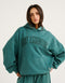 College Combed Fleece Hoodie - Teal