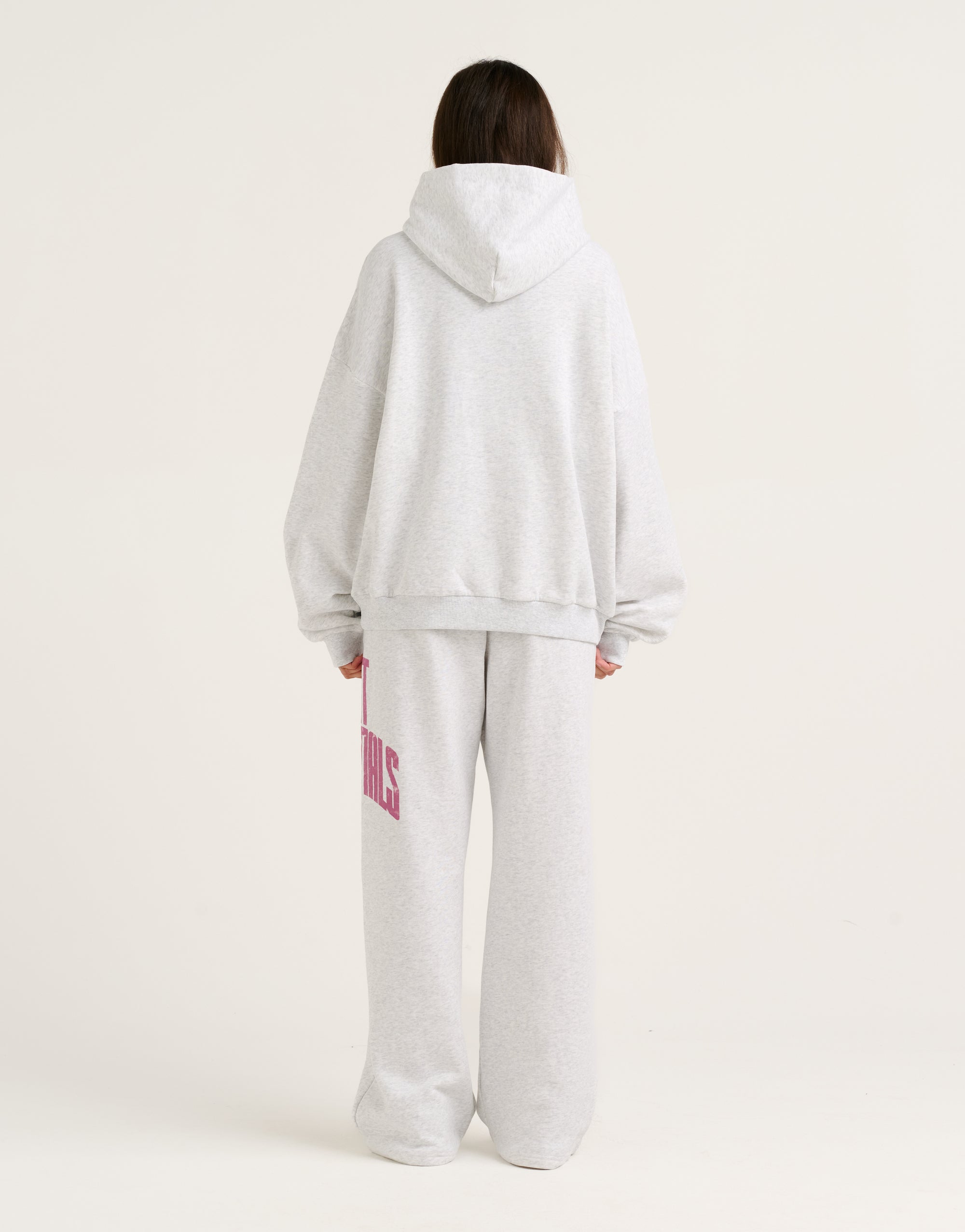 College Combed Fleece Hoodie - Grey Marle