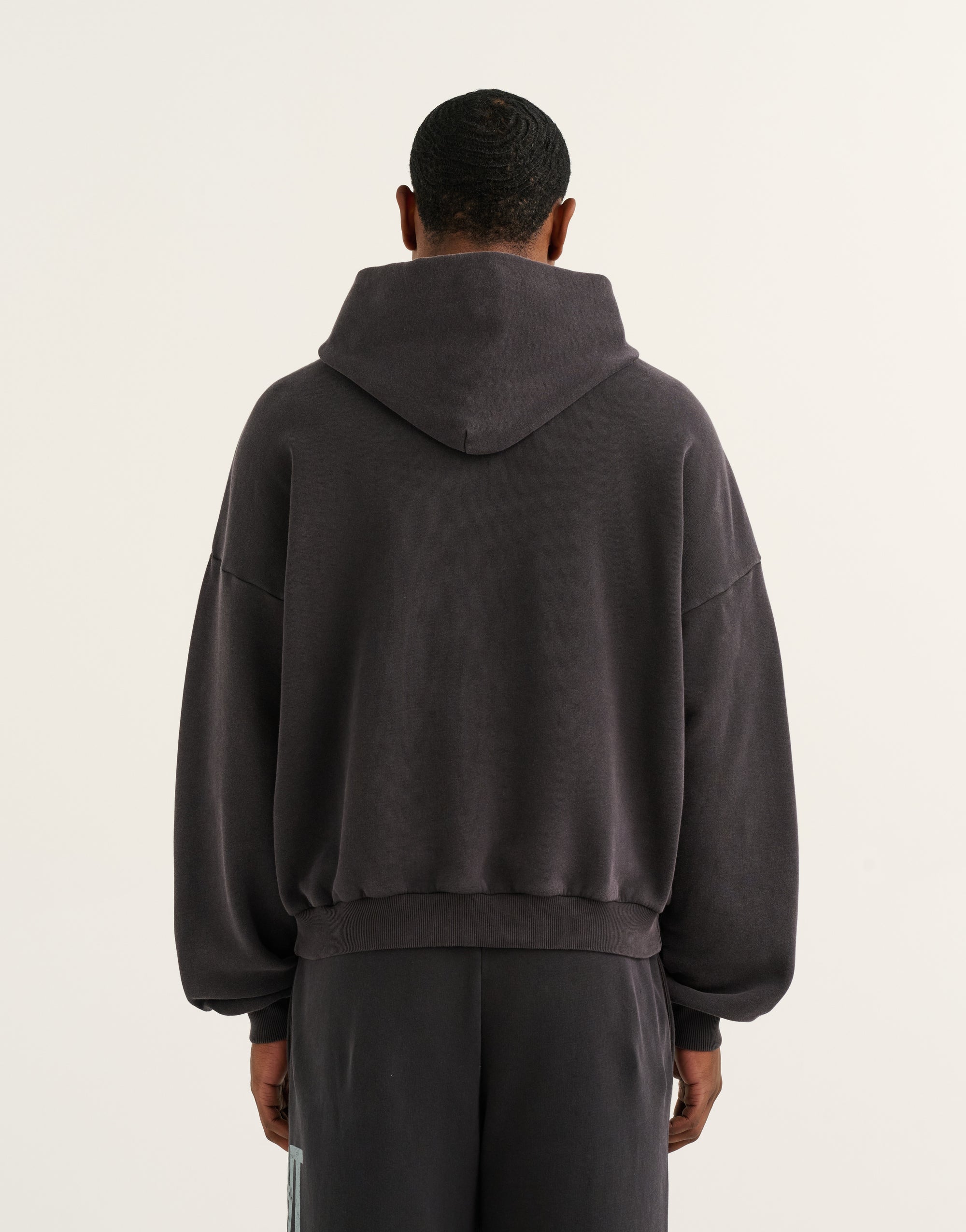 College Combed Fleece Hoodie - Phantom Black