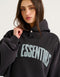 College Combed Fleece Hoodie - Phantom Black