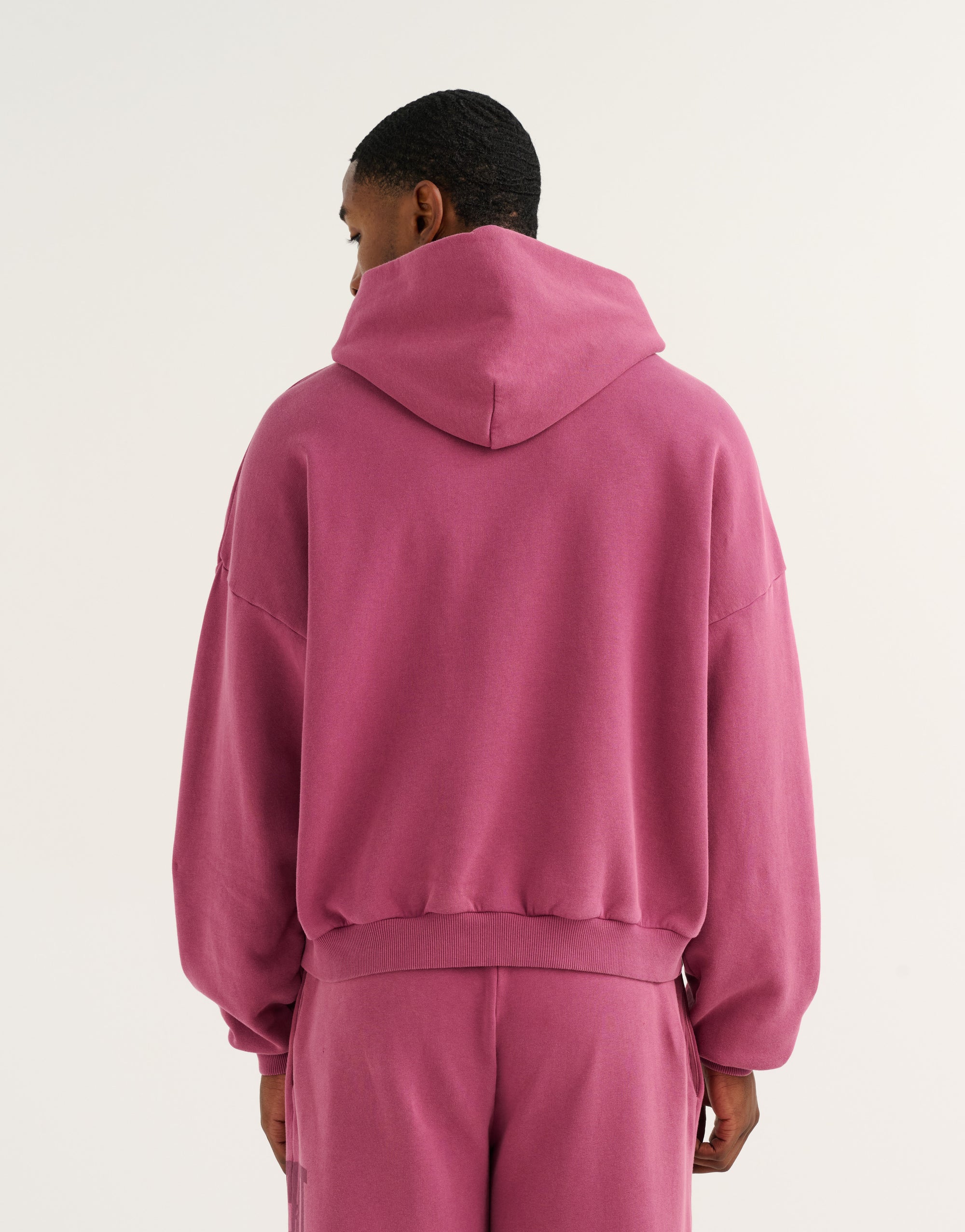 College Combed Fleece Hoodie - Plum