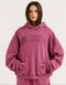 College Combed Fleece Hoodie - Plum