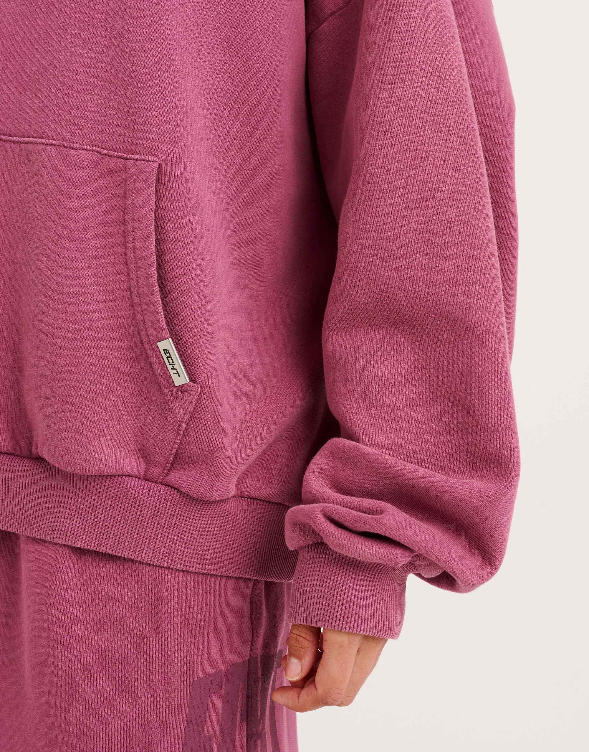 College Combed Fleece Hoodie - Plum