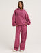 College Combed Fleece Hoodie - Plum