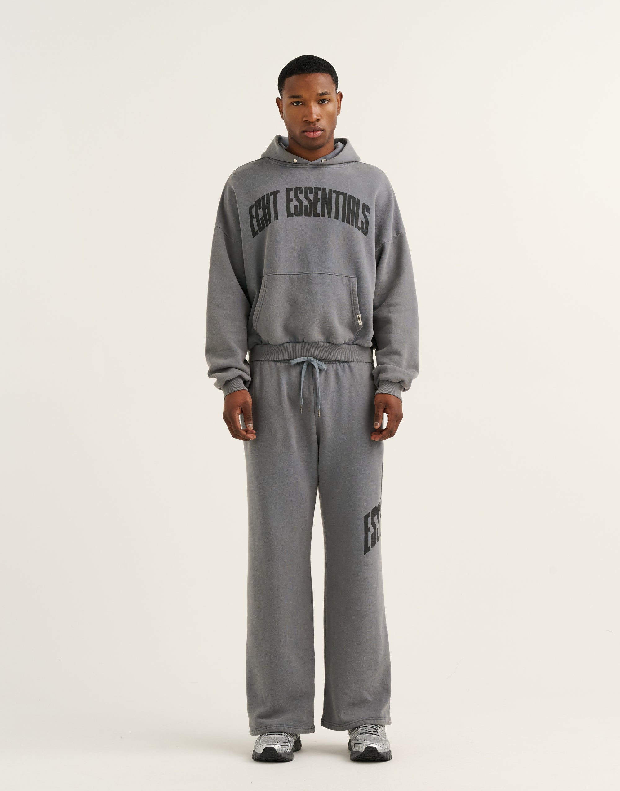 College Combed Fleece Hoodie - Storm Grey